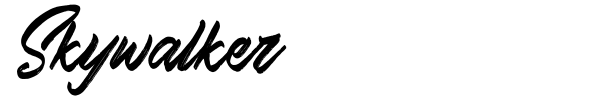 Skywalker font preview